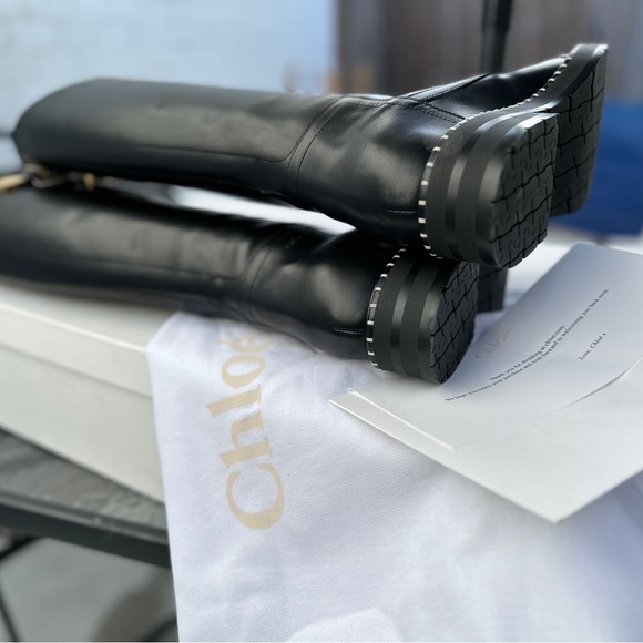 NEW W DUSTBAGS and Box! Chloé Noua High Boot 38W - Picture 3 of 6